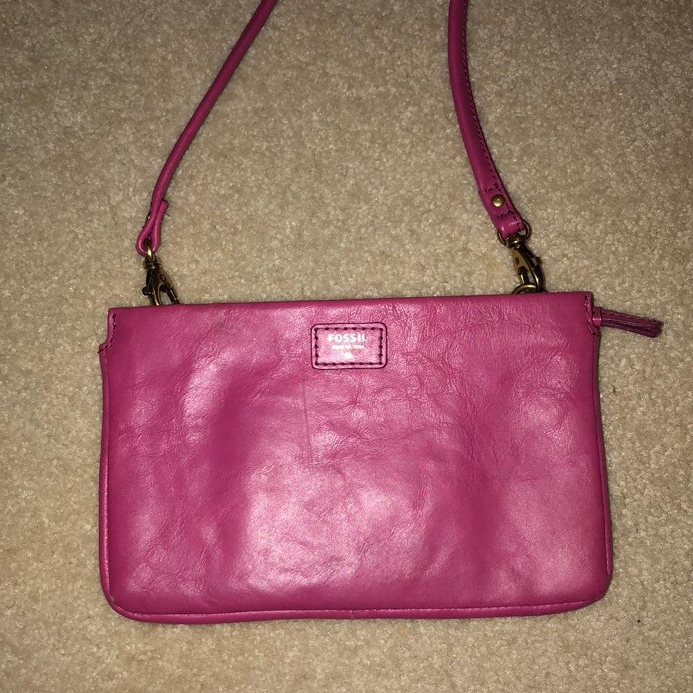 Pink fossil purse